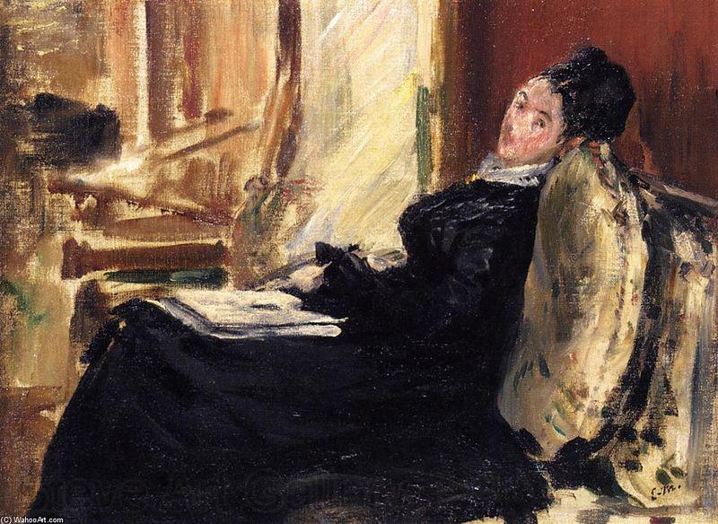Edouard Manet Jeune femme au livre Norge oil painting art
